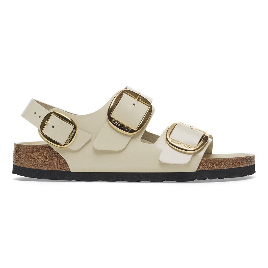 milano big buckle natural leather patent