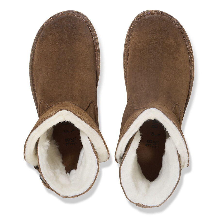 uppsala shearling suede leather