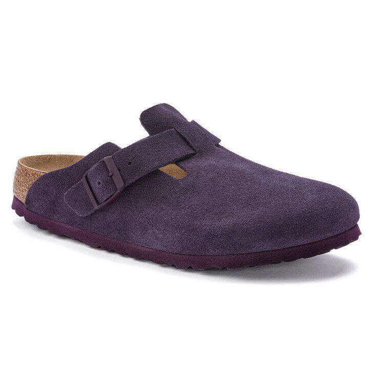 boston soft footbed suede leather wine