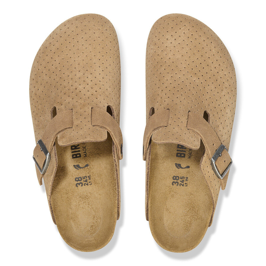 boston bs suede leather embossed