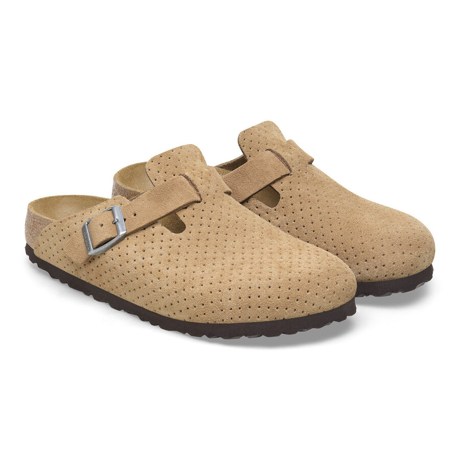 boston bs suede leather embossed