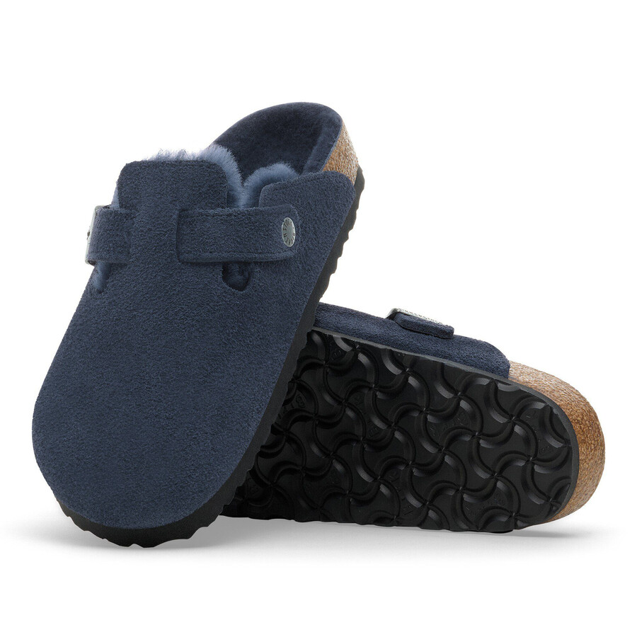boston shearling suede leather