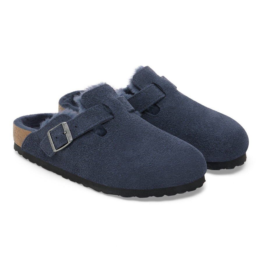 boston shearling suede leather