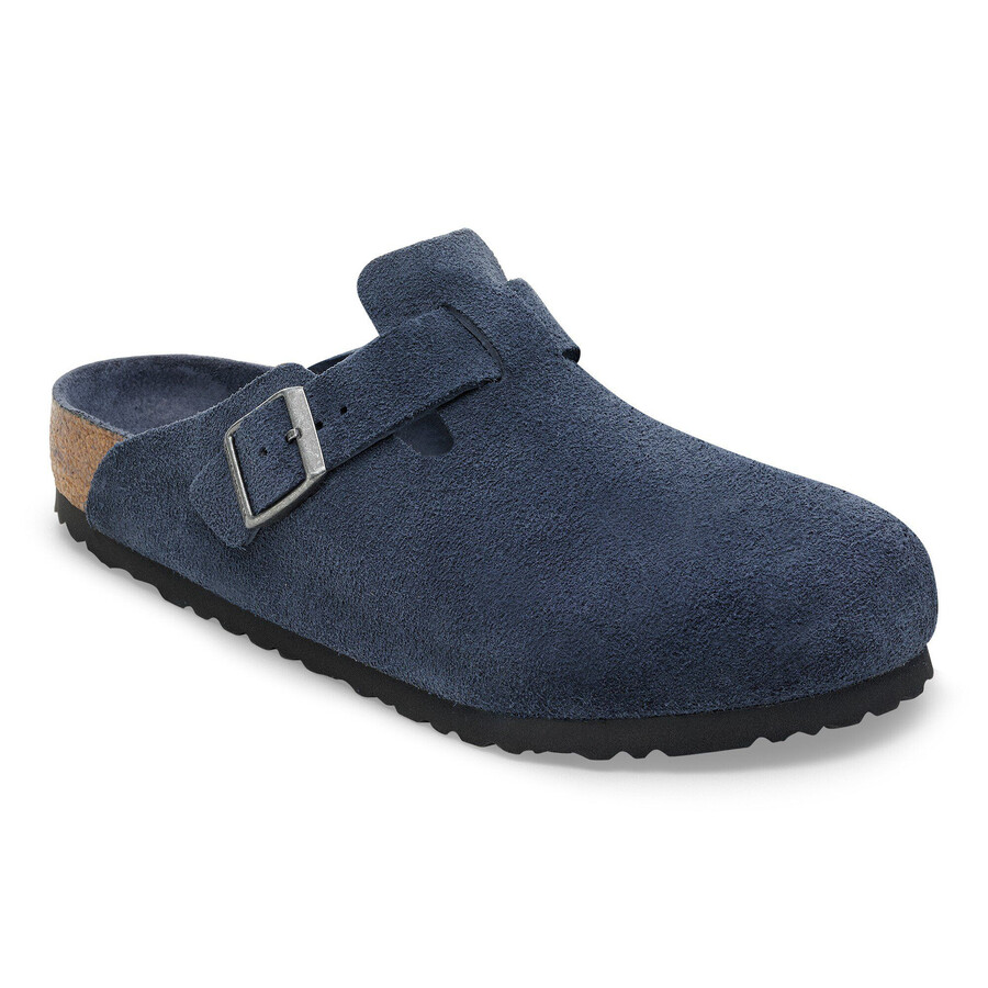 boston soft footbed suede leather new navy tonal