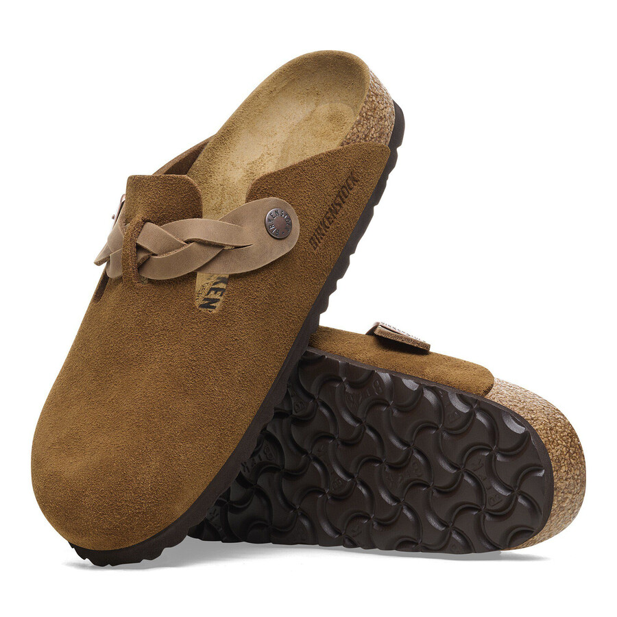 boston braided suede leather