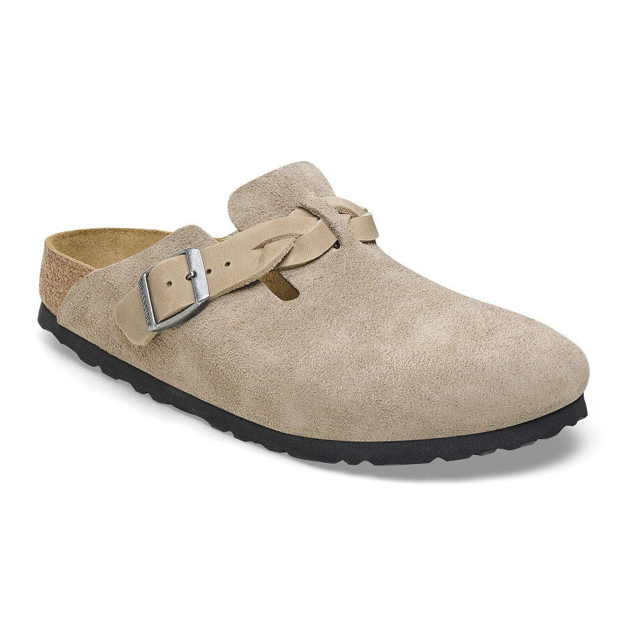 boston braided suede leather