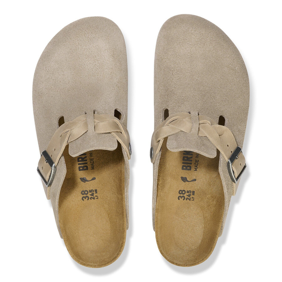 boston braided suede leather