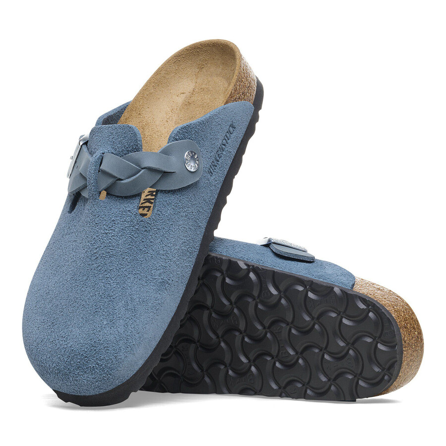 boston braided suede leather