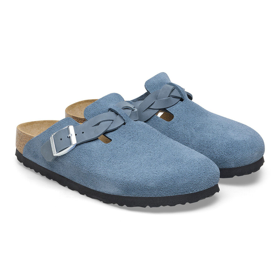 boston braided suede leather