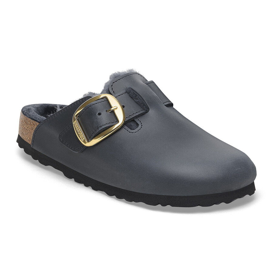 boston big buckle shearling natural leather oiled