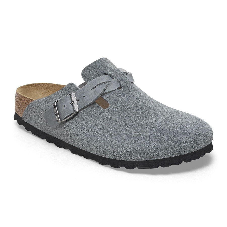 boston braided suede leather