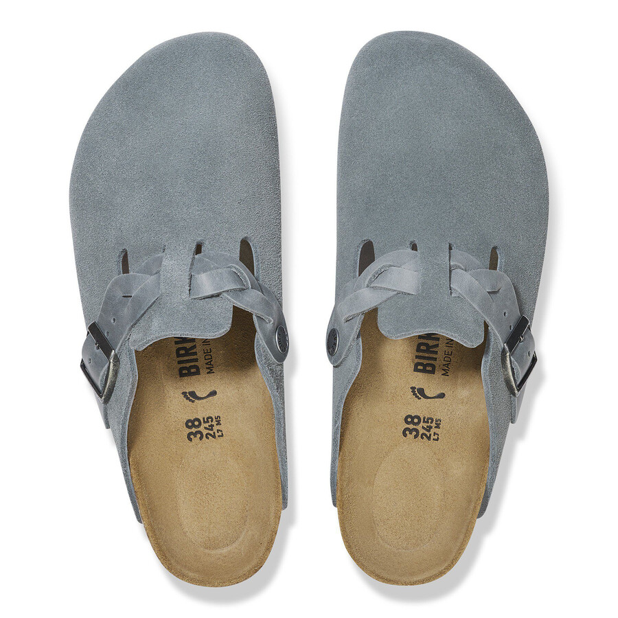 boston braided suede leather