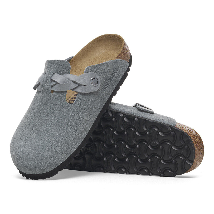 boston braided suede leather