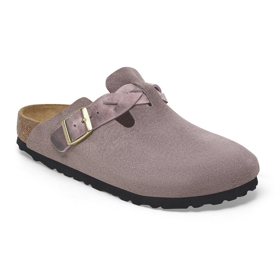 boston braided suede leather