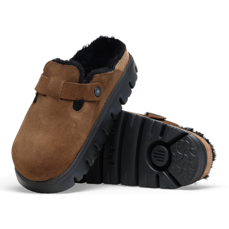 boston pap chunky shearling suede leather