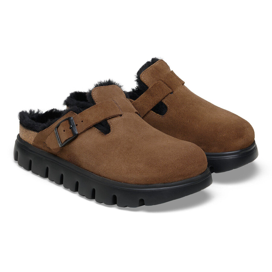 boston pap chunky shearling suede leather