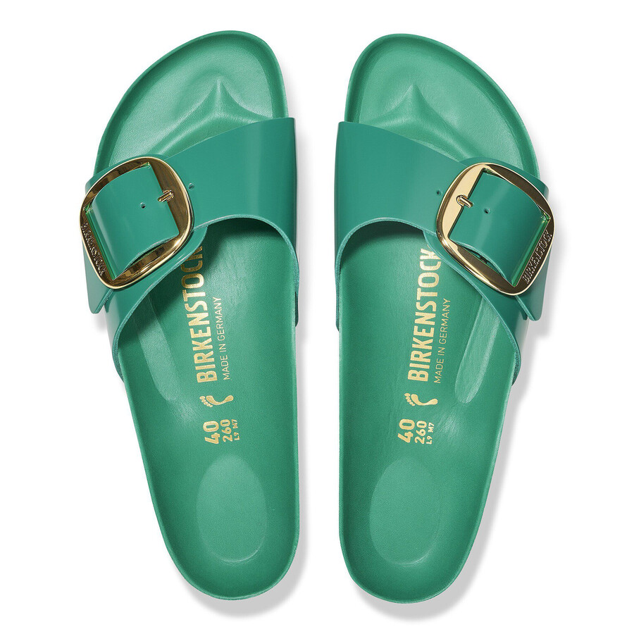 madrid big buckle natural leather patent