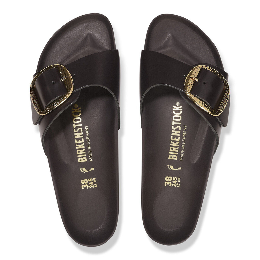 madrid big buckle natural leather patent