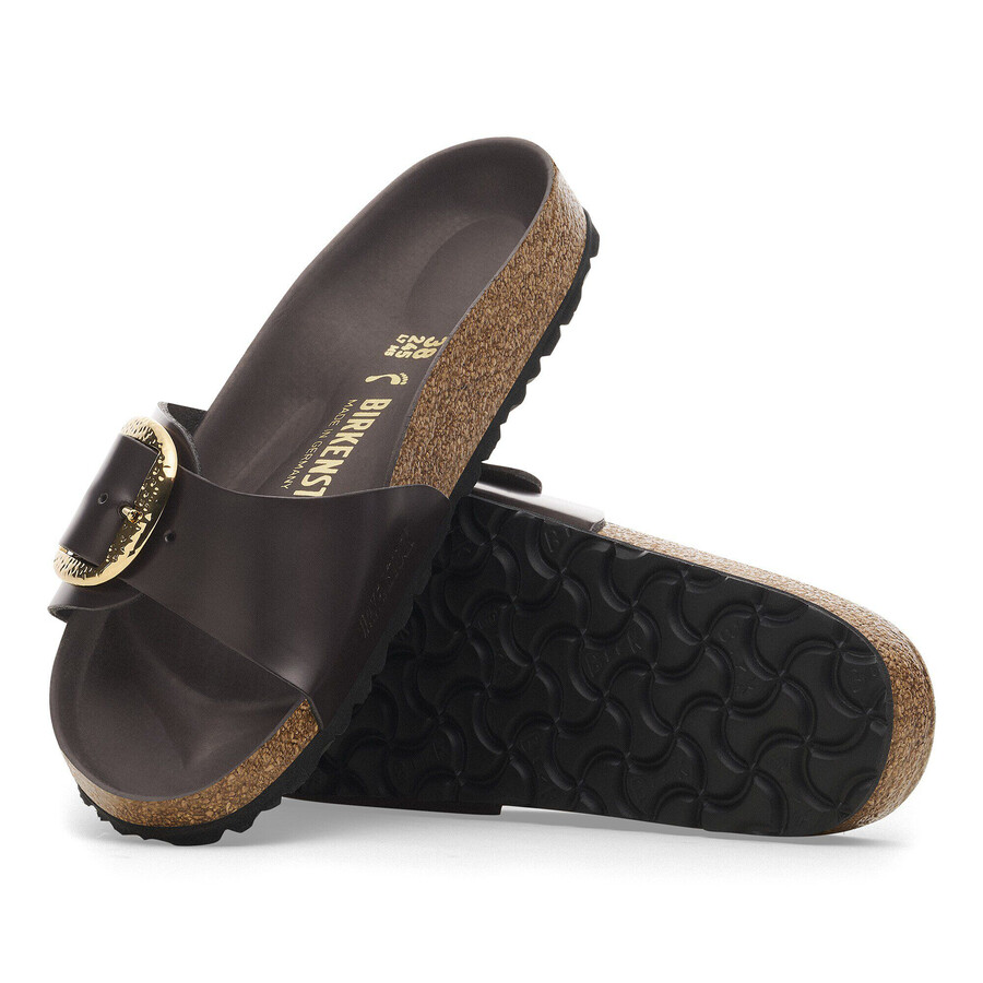 madrid big buckle natural leather patent