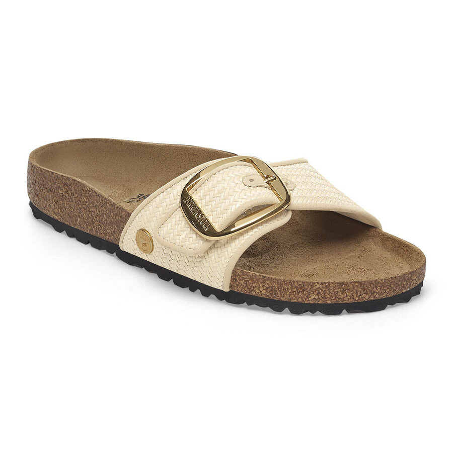 madrid big buckle raffia textile