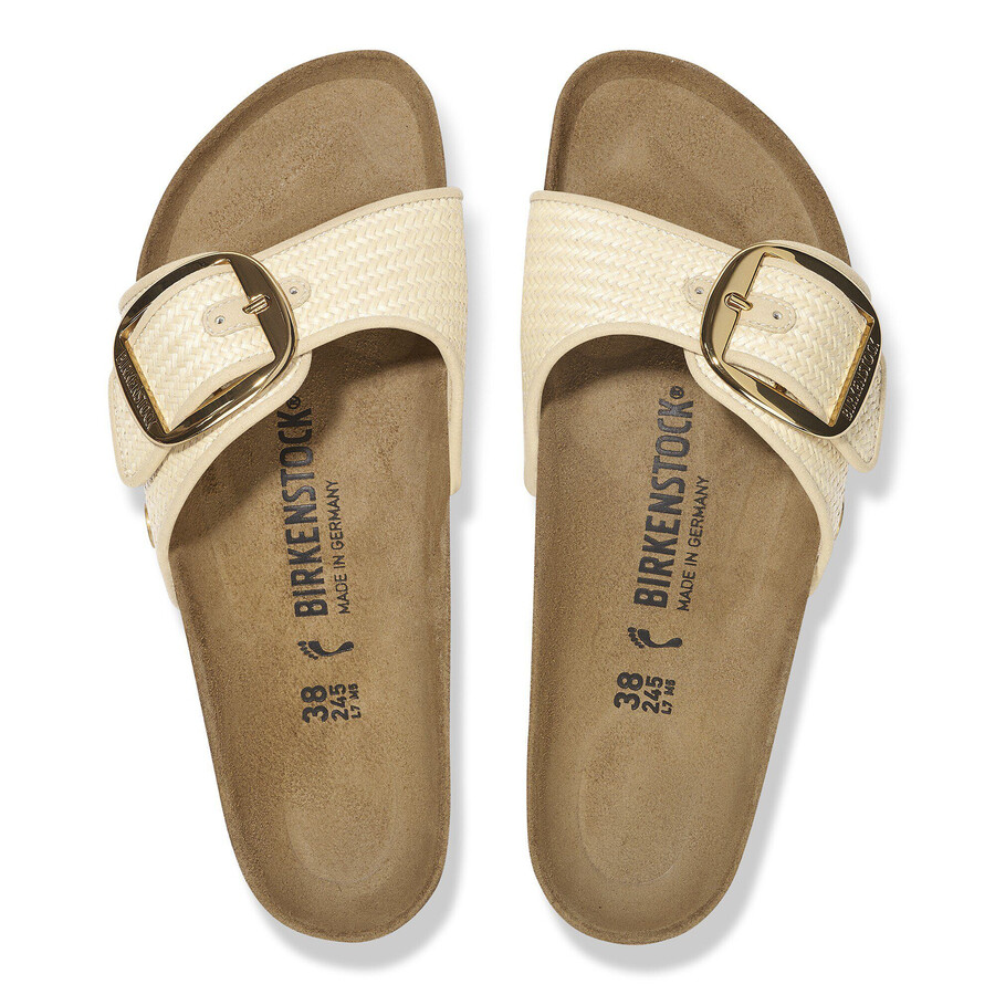 madrid big buckle raffia textile