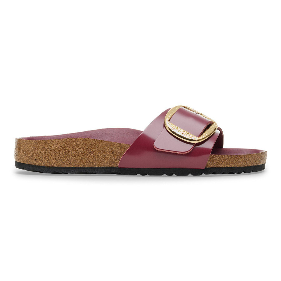 madrid big buckle natural leather patent