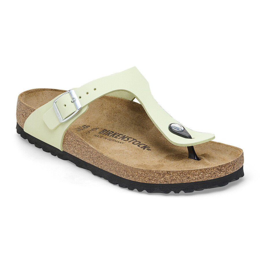gizeh nubuck leather faded lime